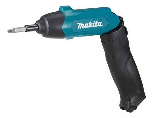 [DF001DW] Atornillador  reversible 1/4" 220 rpm Li-Ion carg USB  c/luz,freno estuche  81 puntas 3.6V Makita DF001DW