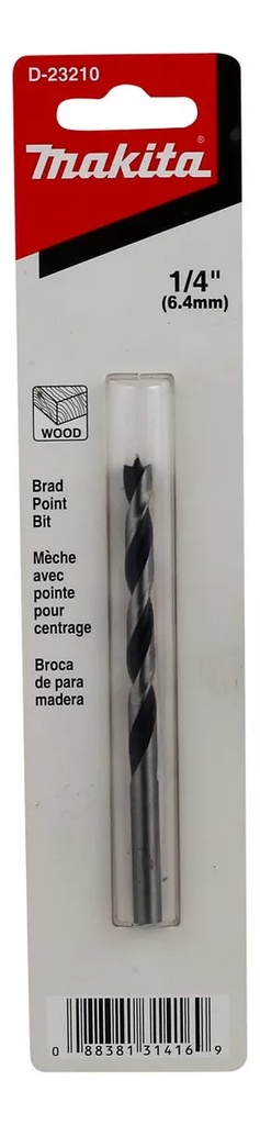 Broca P/ Madera 1/4" X 4" Makita D-23210