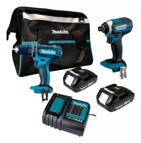 COMBO DE HERRAMIENTAS DHP485Z + ATORNILLADOR DTD157 + DC18RC + BL1830B(x2) + Std.ACC