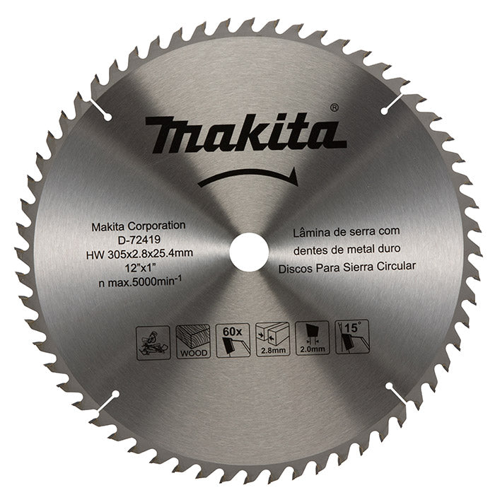 Disco De Corte Para Madera 12 Pulgadas Makita D-72419