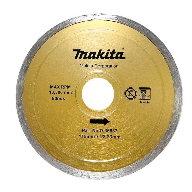 Disco Diamantado Rin Continuo 4 1/2  Azulejo Makita D-36837