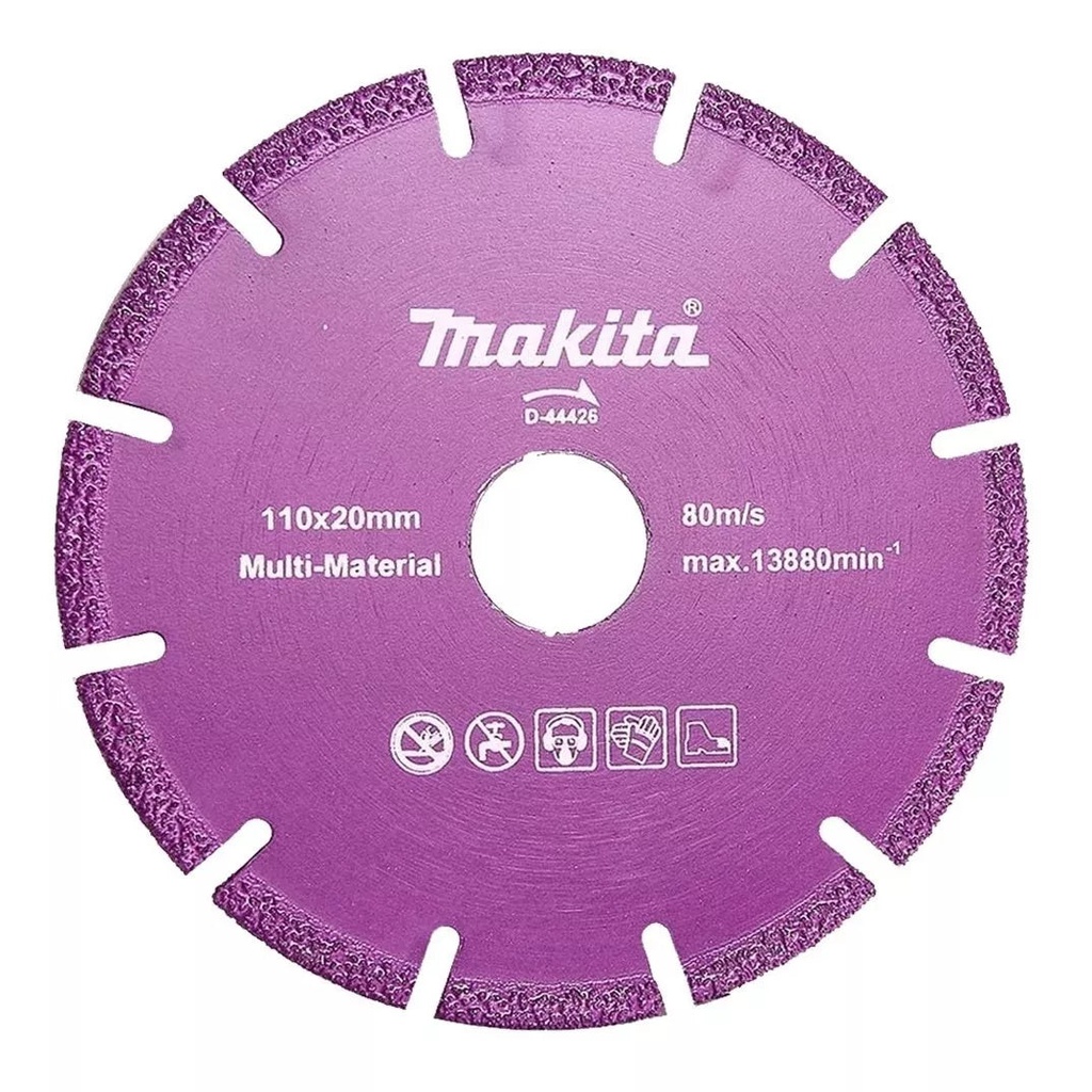 Disco Diamante Soldado Al Vacio 4 3/8" Multimaterial Makita D-44426
