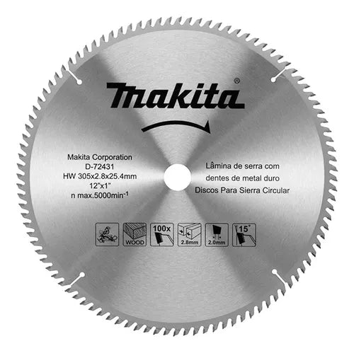 Disco Sierra Para Madera De 12 X 100d Makita D-72431