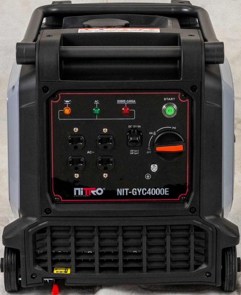 GENERADOR INVERTER SILENCIOSO 3600W, 8.5HP, 110V, CON MARCHA Y BATERIA NIT-GYC4000E
