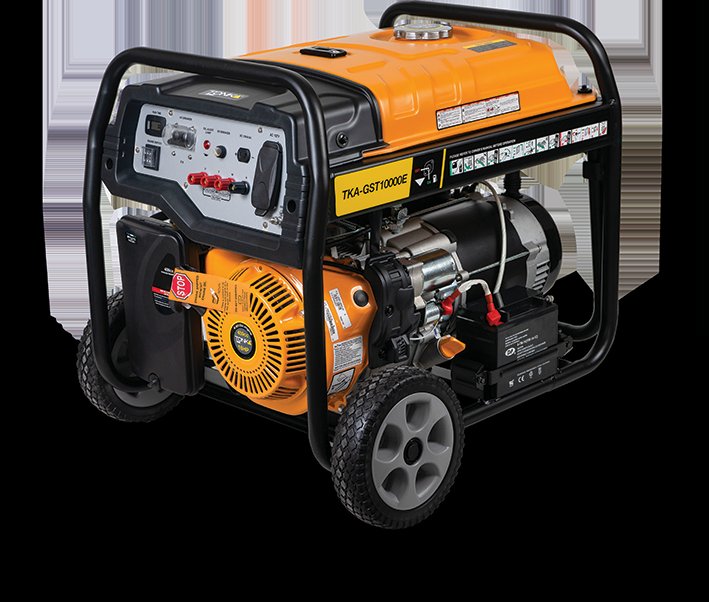 GENERADOR TRIFASICO 10,000Wtts, 16HP, 120/240V, 60Hz, MARCHA, BATERIA,LLANTAS Y MANIBELAS TKA-GST10000E
