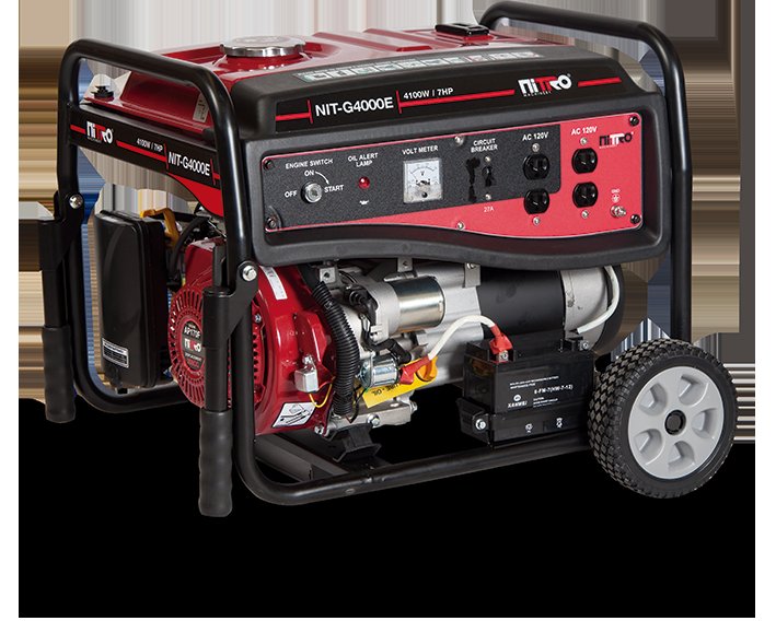 Generador A Gasolina 4100w 7hp Marcha Y Manerales Nit-g4000e