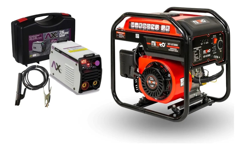Generador Inverter 3000 Watts + Soldadora Inversor Axt-120tc NIT-GY3000-AXT-120TC