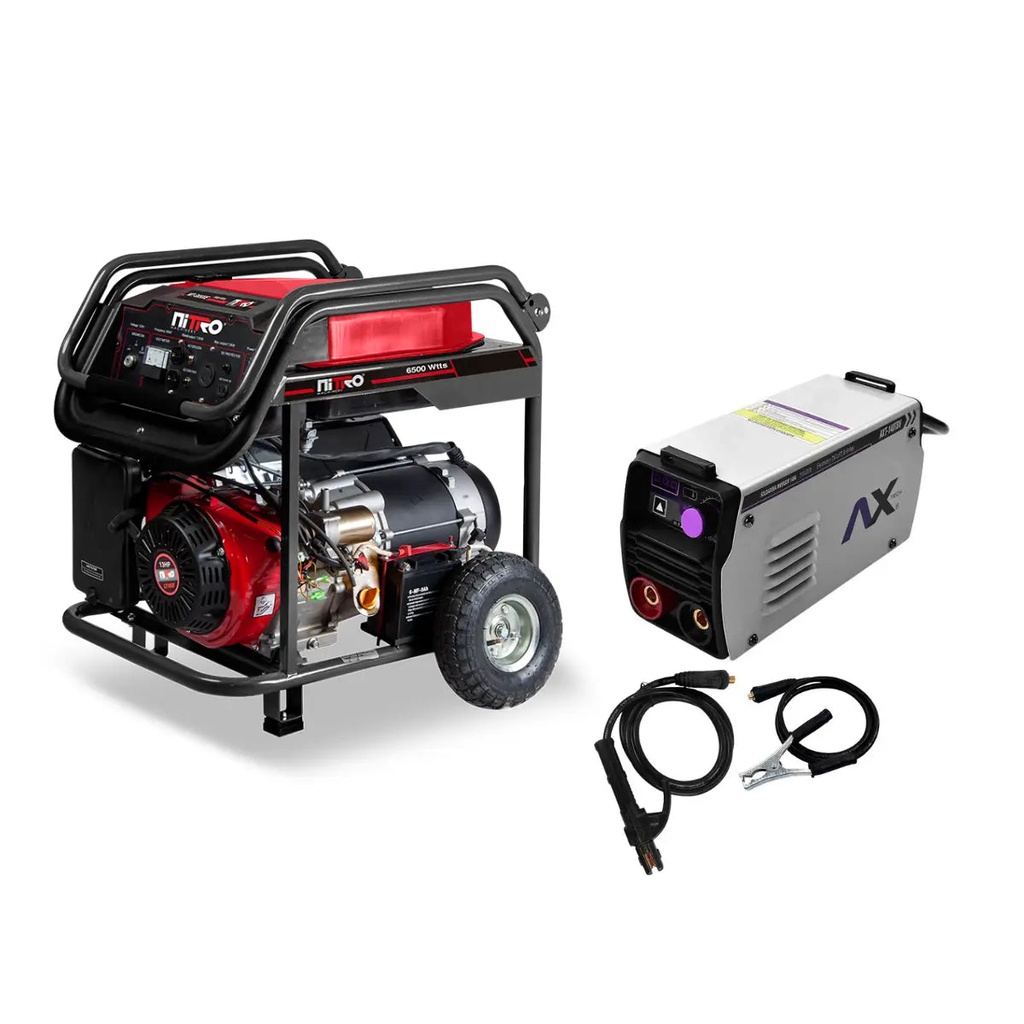 Generador Nitro 6,500 Watts + Soldadora Inversora Axt-140tbv