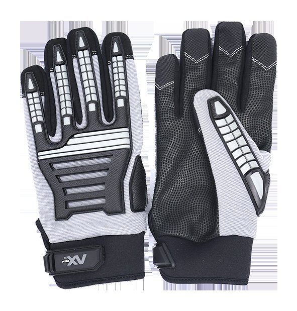 Guante Anti-Impacto Dorso De Spandex Con Protector De Goma TPR Ax Tech AXT-GHI2002