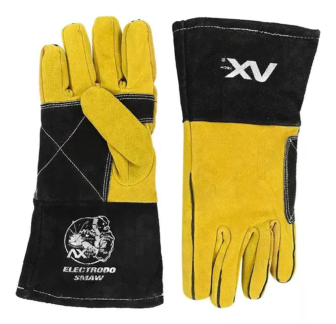 Guante Para Soldadura MMA Piel DE Serraje De Primera Calidad AXT-GP6052-E