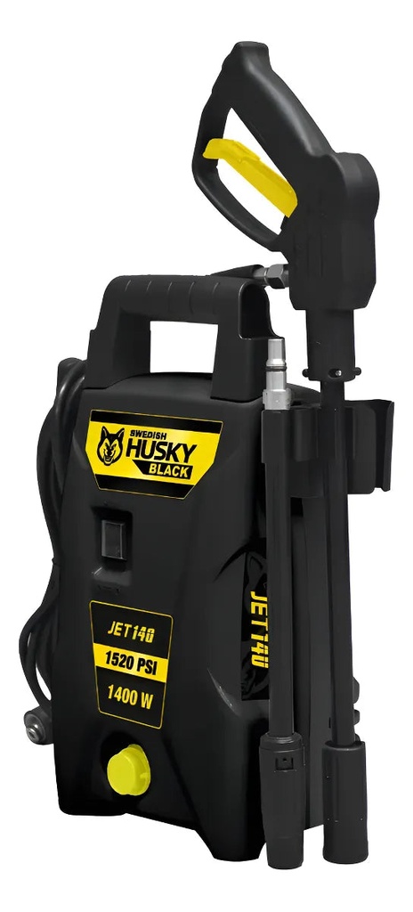 Hidrolavadora Eléctrica Swedish Husky Black JET140BLK Negro De 1400w Con 105bar De Presión Máxima