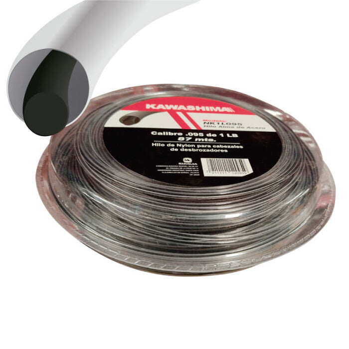 Hilo Para Desbrozadora 2.40mm X 74mts Color Gris Kawashima