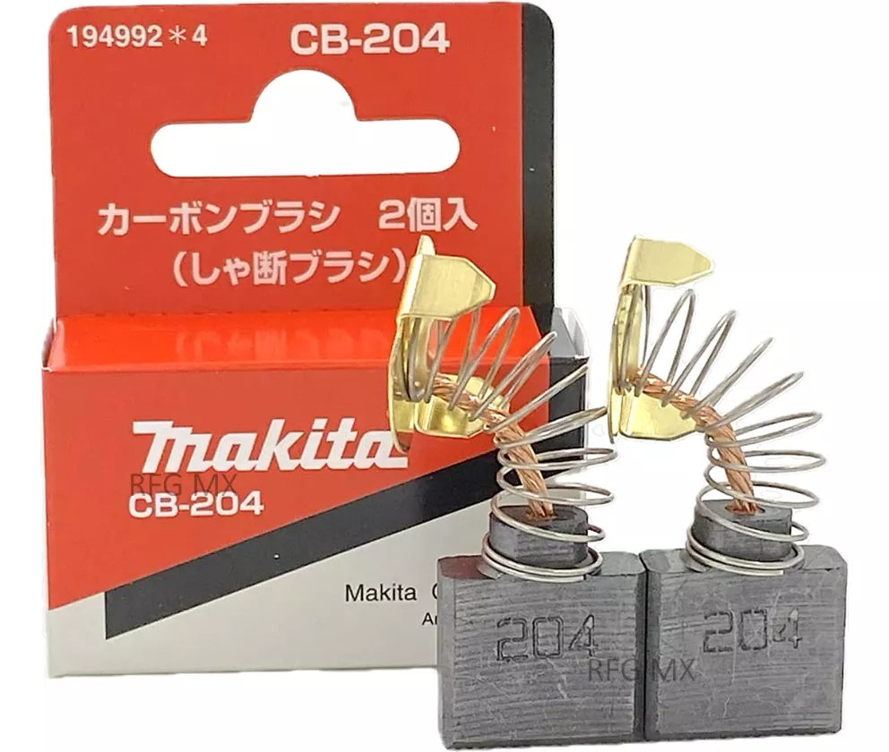 Juego De Carbones CB-204 P/GA9050R,M9001,VR1000 (ANTES 191957-7) Makita 194992-4