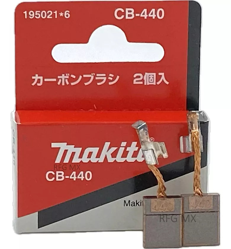 Juego De Carbones CB-440 P/TD124D,DHP456,DHP482,DBN600Z Makita 195021-6