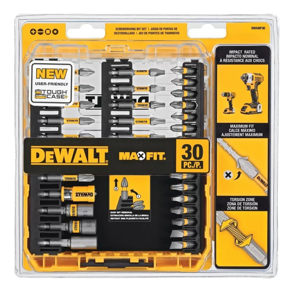 Juego De Puntas Para Taladro 30pz Con Estuche Dewalt DWA30SET