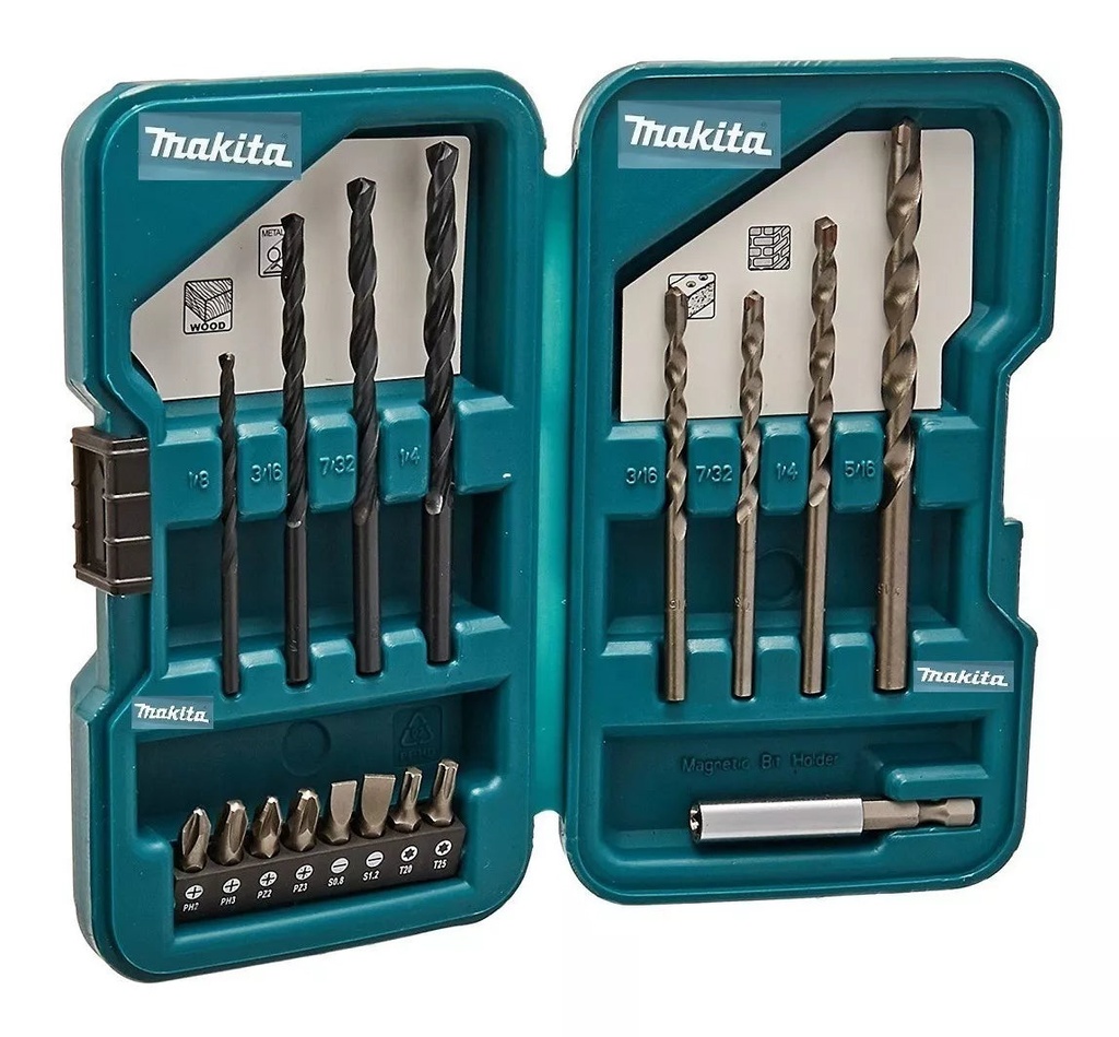 Juego Puntas Para Desatornillador y Brocas Para Metal 17Pzas D-31762