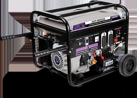 Motosoldadora Gasolina 200A, 110V/60Hz, 13HP, 5,000Wtts, Con Marcha, Bateria Y Llantas Ax Tech AXT-MS232