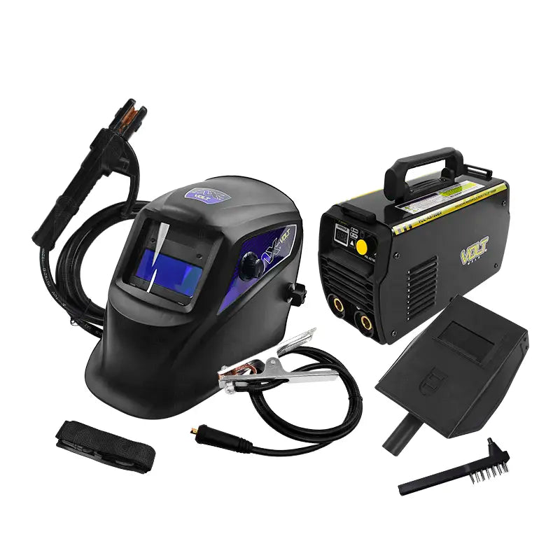 Paquete De Soldadora Inversora 160A, 110-220V, Con Careta Electrónica AXT-CE1004-CV VOLT VOL-PAS160BV