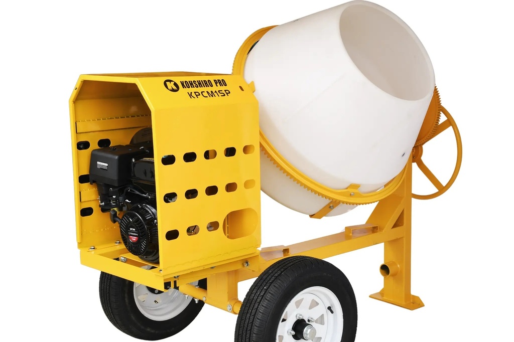Revolvedora De Concreto Polietileno 400Litros 1 Saco y Medio Saco Con Motor KOHSHIRO 9 Hp GP270