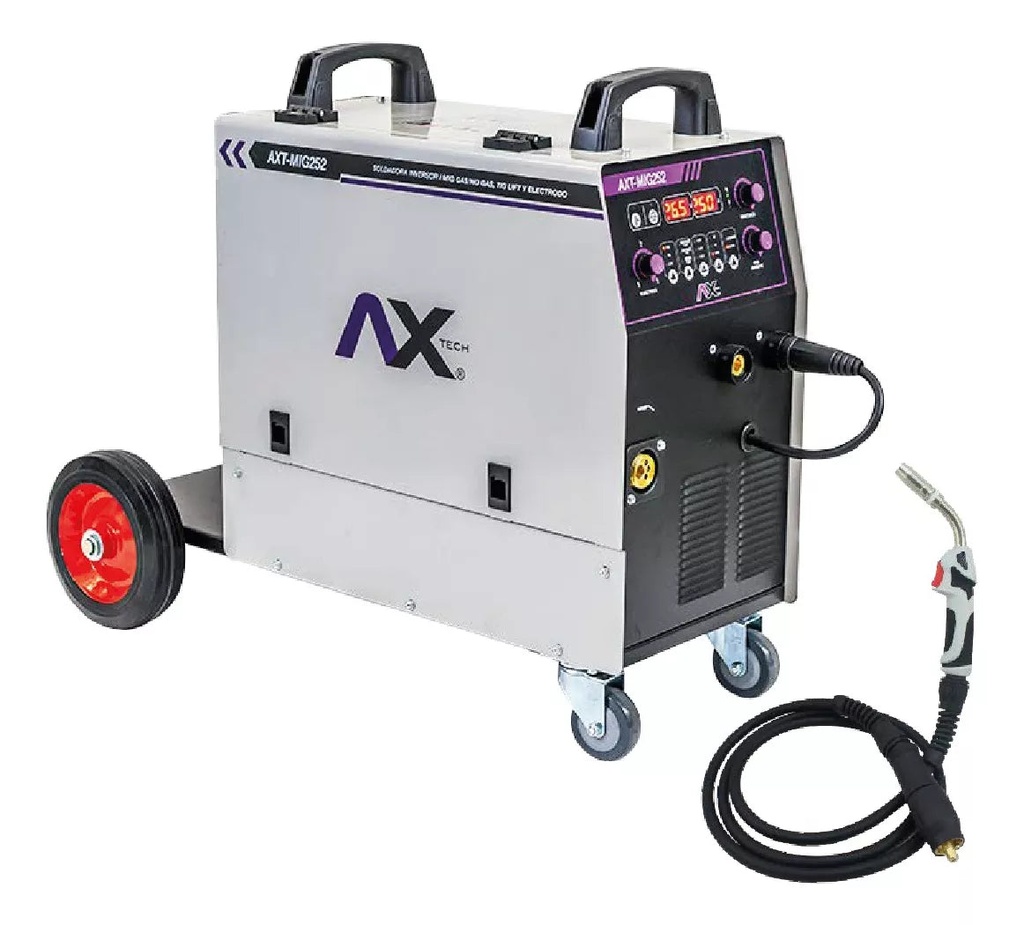 Soldadora Inversor MIG/MAG/ELECTRODO/TIG LIFT 250A, 220V 2 FASES, Con Antorcha Ax Tech AXT-MIG252