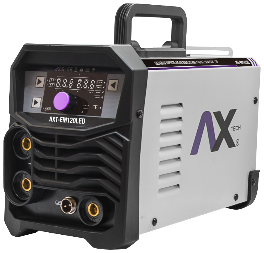 [AXT-EM120LED] Soldadora Inversor Microalambre 1 Kg / Electrodo Y TIG LIFT 120A, BI Voltaje Ax Tech AXT-EM120LED