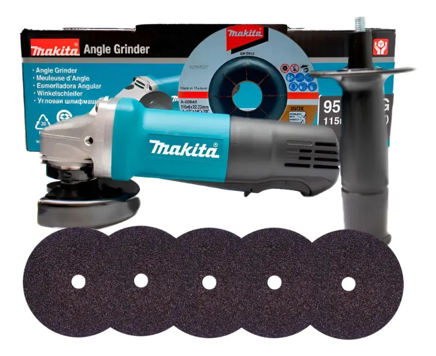 [9557HPGX10] Miniesmeriladora Makita 9557hpg + Discos