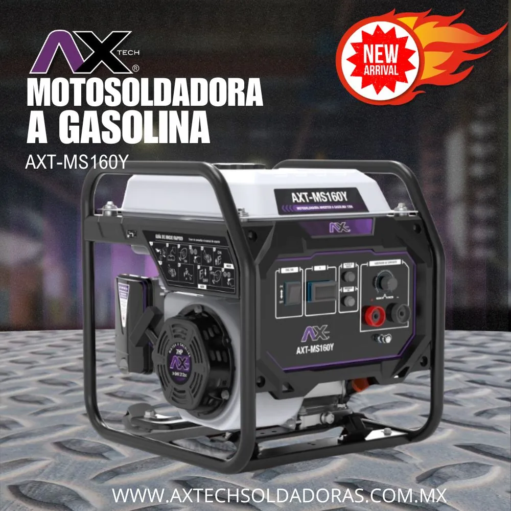 AXT-MS160Y MOTOSOLDADORA INVERTER A GASOLINA 120A, 7 HP