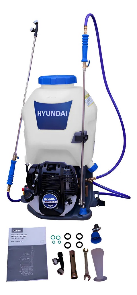 [TURBO768PRO] Aspersora De Uso Agricola Hyundai C/Motor Profesional 4T Doble Varilla Y Lanza De Bronce 25 LTS TURBO768PRO (Nuevo)